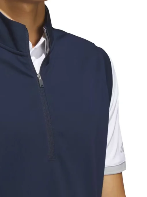 Adidas Elevated 1/4-Zip Pullover Vest - Collegiate Navy