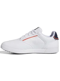 Adidas Retrocross Spikeless Golf Shoes - Cloud White/Cloud White/Collegiate Navy