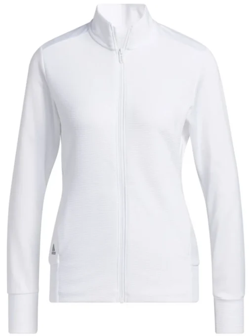 Adidas Women'S Textured Full-Zip Jacket - White