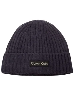Calvin Klein Chunky Knit Badge Beanie