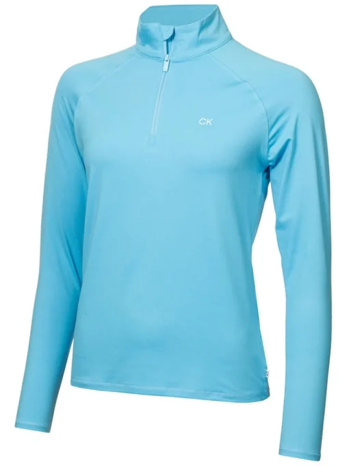 Calvin Klein Women'S Bolina 1/4-Zip Mid-Layer - Heritage Blue