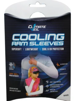 Climate Veil Cooling Uv Arm Sleeves - White