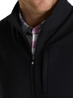 Footjoy Ottoman Full Zip Vest - Black