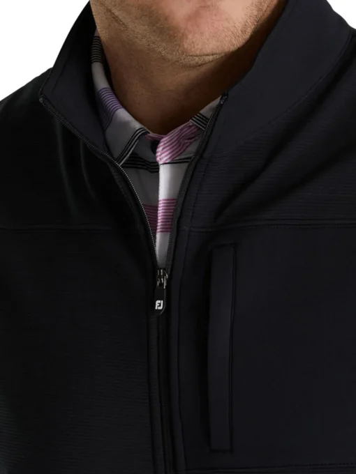 Footjoy Ottoman Full Zip Vest - Black