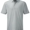 Footjoy Stretch Pique Golf Shirt - Heather Grey