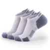 Meikan 3 Pack Low Cut Coolmax Technical Sports Socks - White/Grey