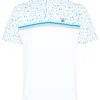 Original Penguin Engineered Broken Tees Novelty Block Print Polo - Bright White