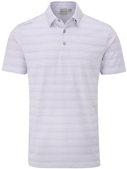 Ping Alexander Tailored Fit Polo - White/Violet