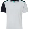 Ping Mack Tailored Fit Polo - Pearl Grey/Navy Multi