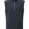 Ping Ramsey 1/2 Zip Ribbed Fleece Vest - Navy