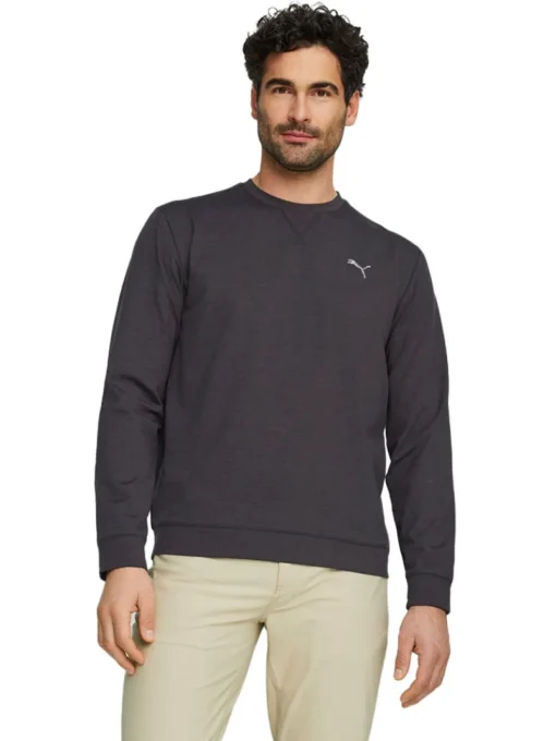 Puma Cloudspun Heather Golf Sweatshirt - Puma Black Heather