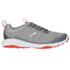 Puma Fusion Pro Wide Golf Shoes - Cool Mid Grey/Puma Silver/Red Blast
