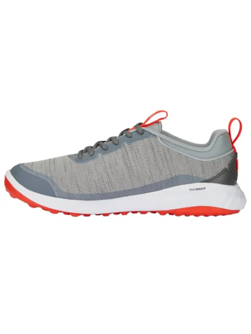 Puma Fusion Pro Wide Golf Shoes - Cool Mid Grey/Puma Silver/Red Blast