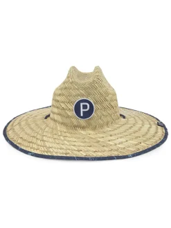Puma Straw Sunbucket P Hat - Bright White/Navy Blazer
