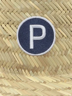 Puma Straw Sunbucket P Hat - Bright White/Navy Blazer