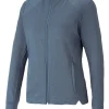 Puma Women'S Cloudspun Heather Full Zip Golf Jacket - Evening Sky Heather