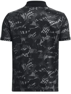 Under Armour Jr Boys Performance Print Polo - Black