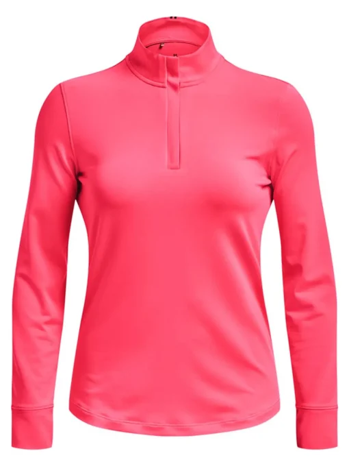 Under Armour Women'S Playoff 1/4 Zip - Pink Shock/Metallic Silver