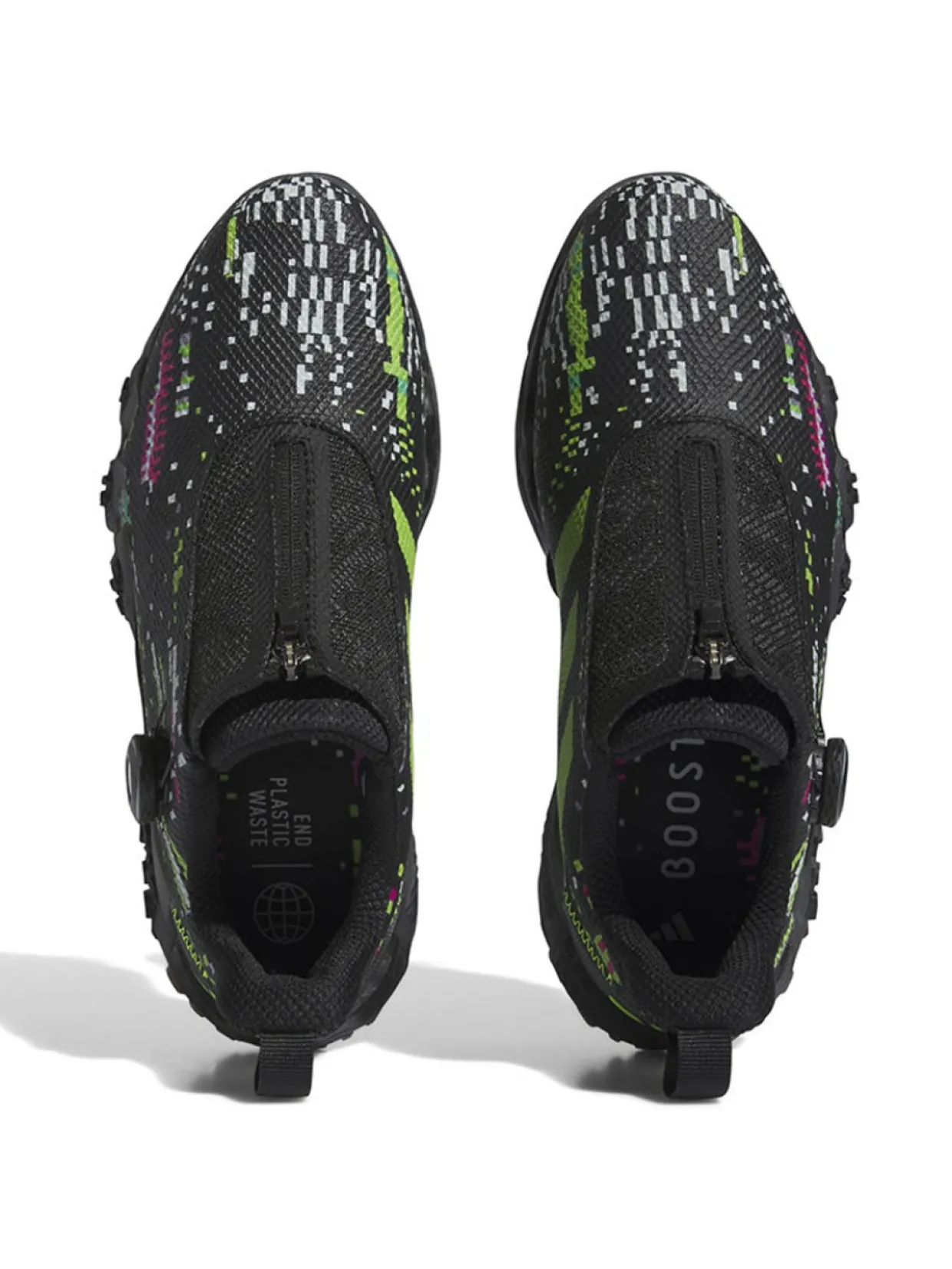 Adidas Codechaos 22 Boa Glitch Golf Shoes - Core Black/Lucid Lemon/Core Black