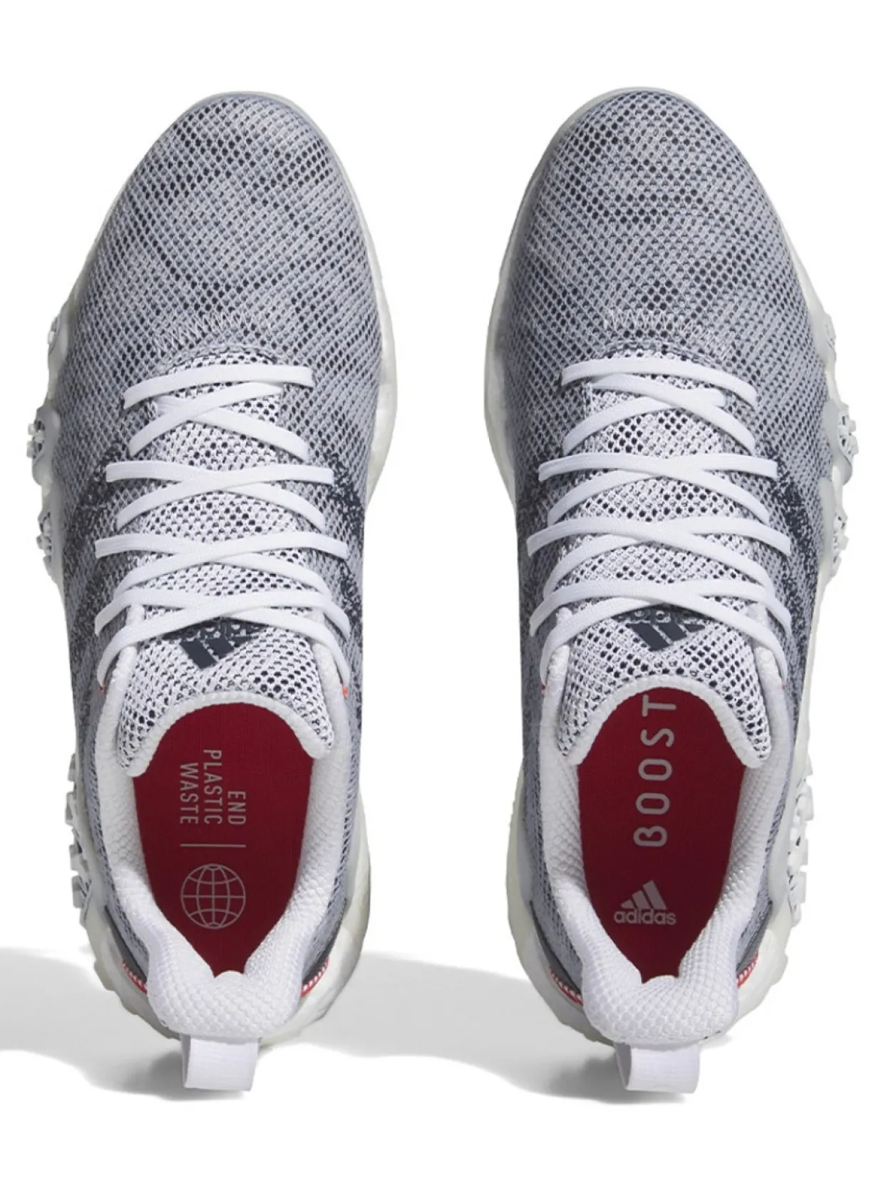 Adidas Codechaos 22 Golf Shoes - Cloud White/Collegiate Navy/Bright Red