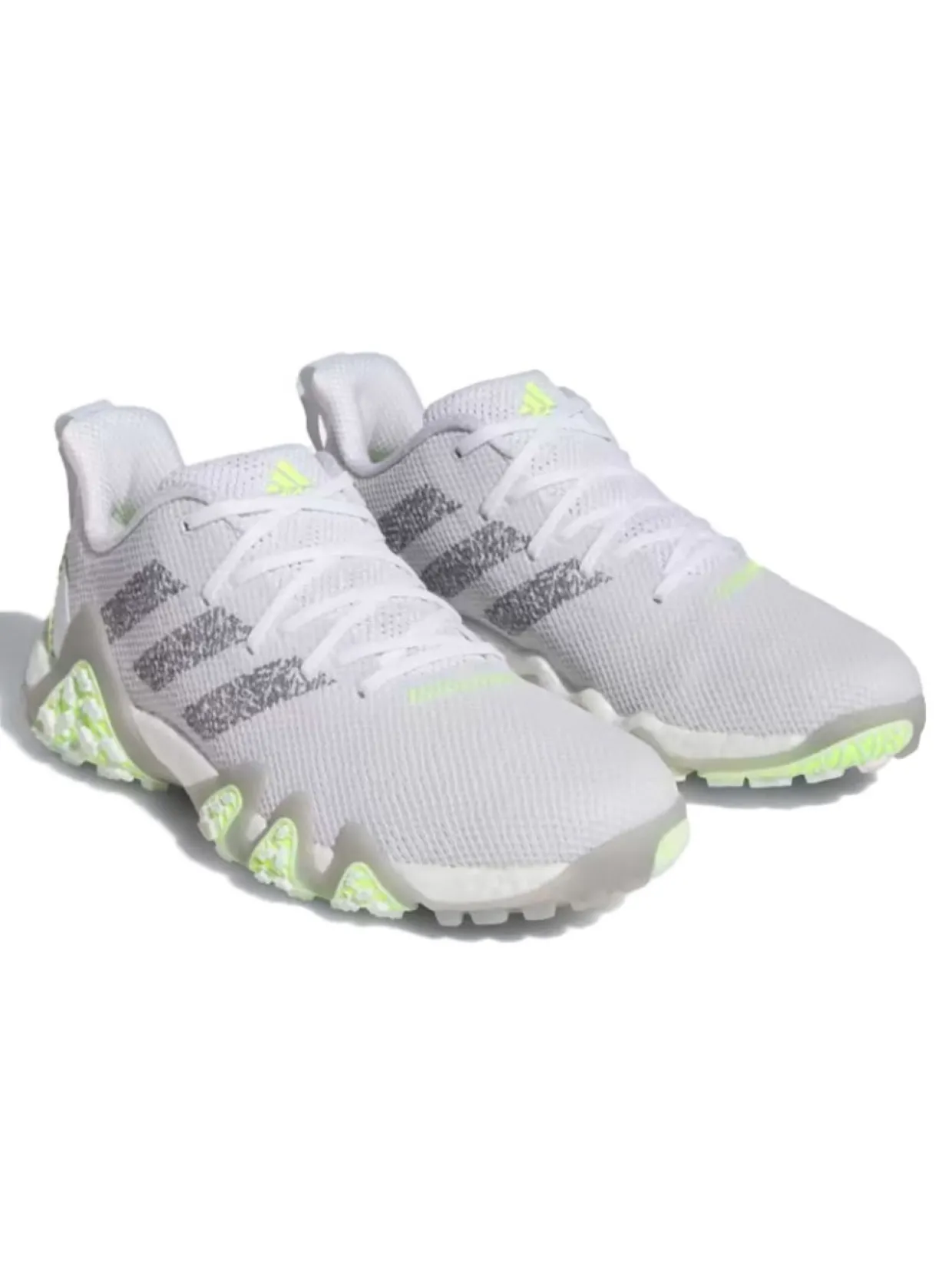 Adidas Codechaos 22 Golf Shoes - Cloud White/Grey Three/Lucid Lemon