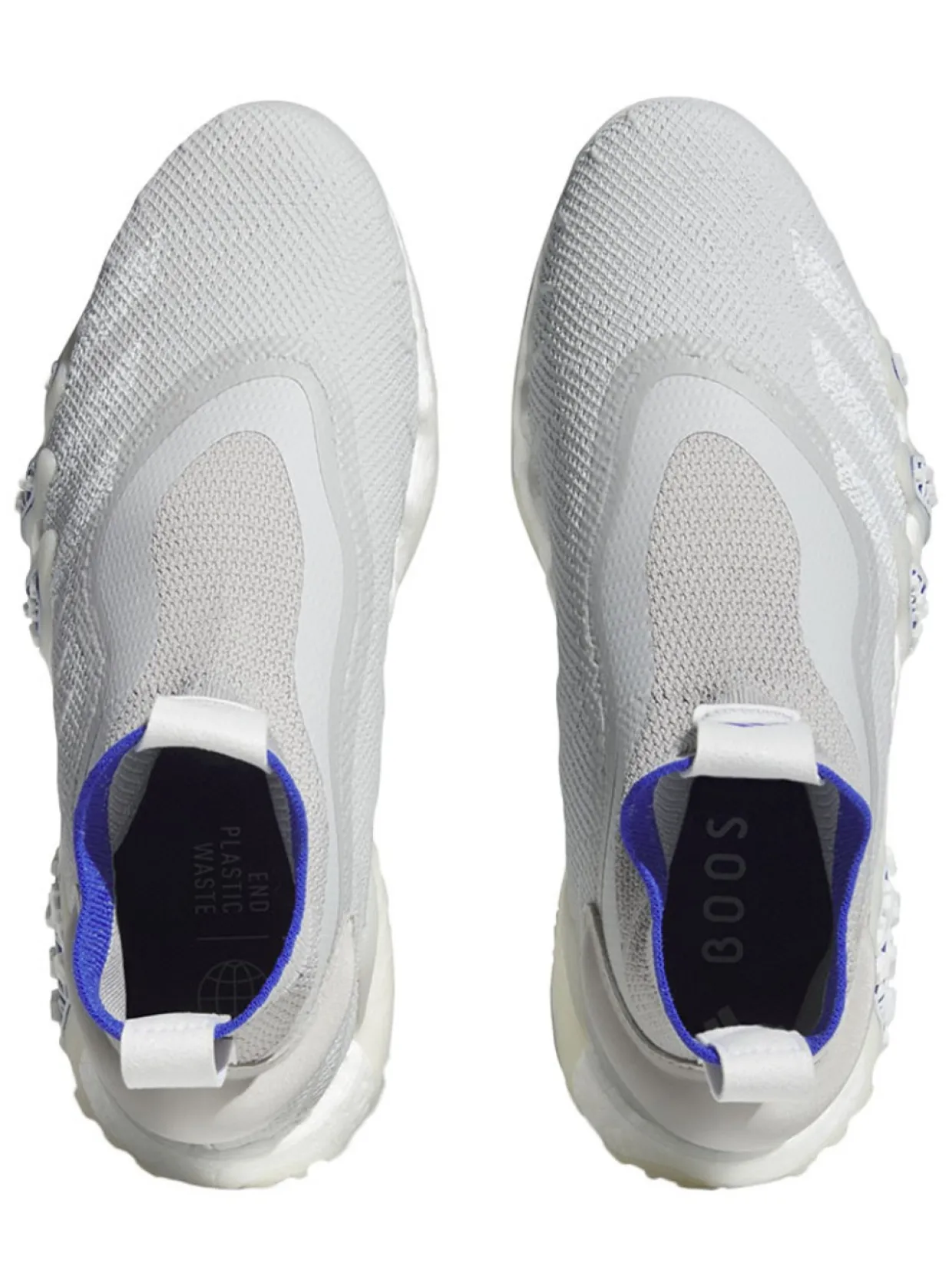 Adidas Codechaos Laceless Primeknit Boost Golf Shoes - Grey Two/Cloud White