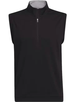 Adidas Elevated 1/4-Zip Pullover Vest - Black