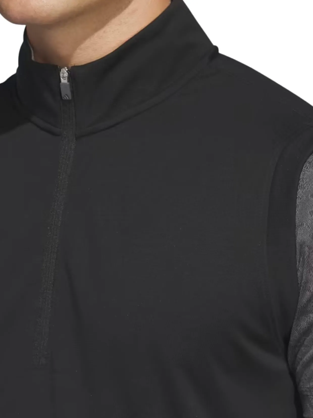 Adidas Elevated 1/4-Zip Pullover Vest - Black
