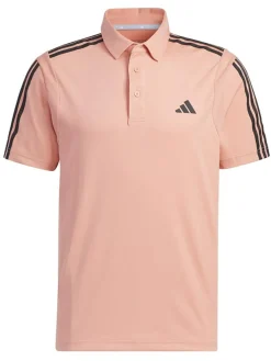 Adidas Heat.Rdy 3-Stripe Short Sleeve Polo Shirt - Wonder Clay