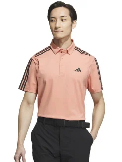 Adidas Heat.Rdy 3-Stripe Short Sleeve Polo Shirt - Wonder Clay