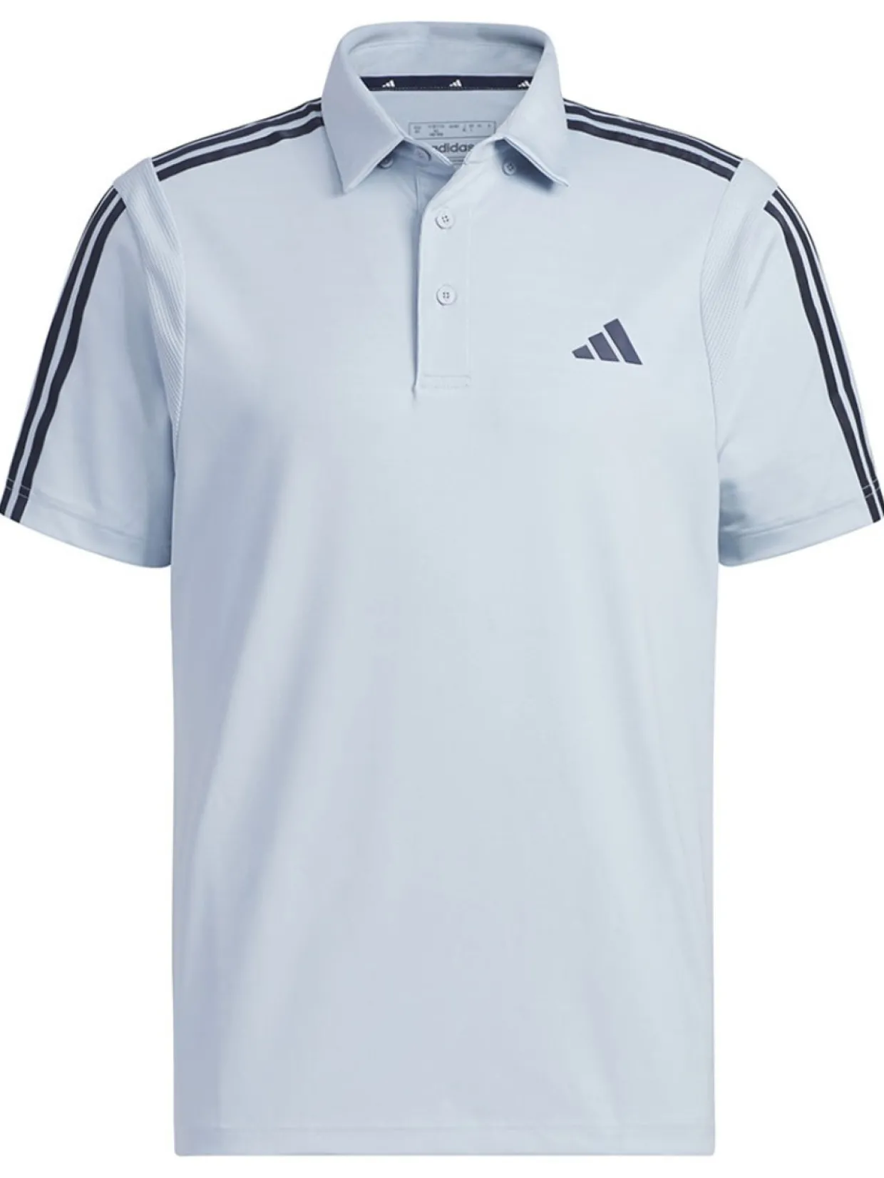 Adidas Heat.Rdy 3-Stripe Short Sleeve Polo Shirt - Wonder Blue