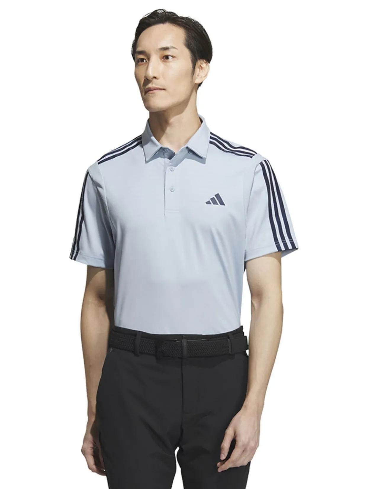 Adidas Heat.Rdy 3-Stripe Short Sleeve Polo Shirt - Wonder Blue
