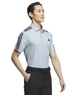 Adidas Heat.Rdy 3-Stripe Short Sleeve Polo Shirt - Wonder Blue