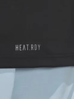 Adidas Heat.Rdy 3-Stripe Short Sleeve Polo Shirt - Black