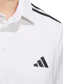 Adidas Heat.Rdy 3-Stripe Short Sleeve Polo Shirt - White