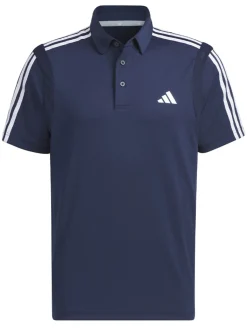 Adidas Heat.Rdy 3-Stripe Short Sleeve Polo Shirt - Collegiate Navy