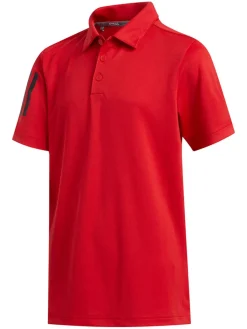 Adidas Jr Boy'S 3-Stripes Polo Shirt - Collegiate Red