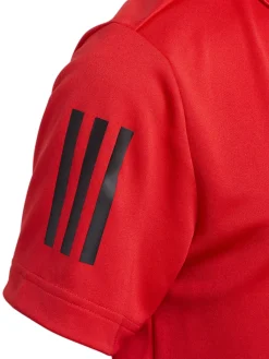 Adidas Jr Boy'S 3-Stripes Polo Shirt - Collegiate Red