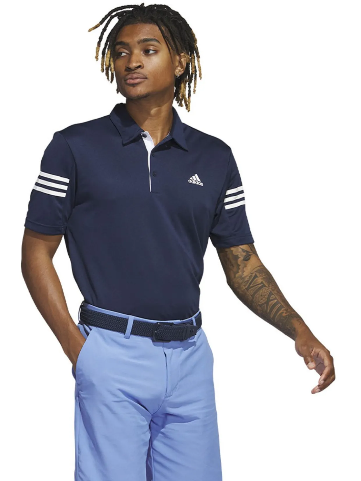 Adidas 3-Stripe Polo Shirt - Collegiate Navy