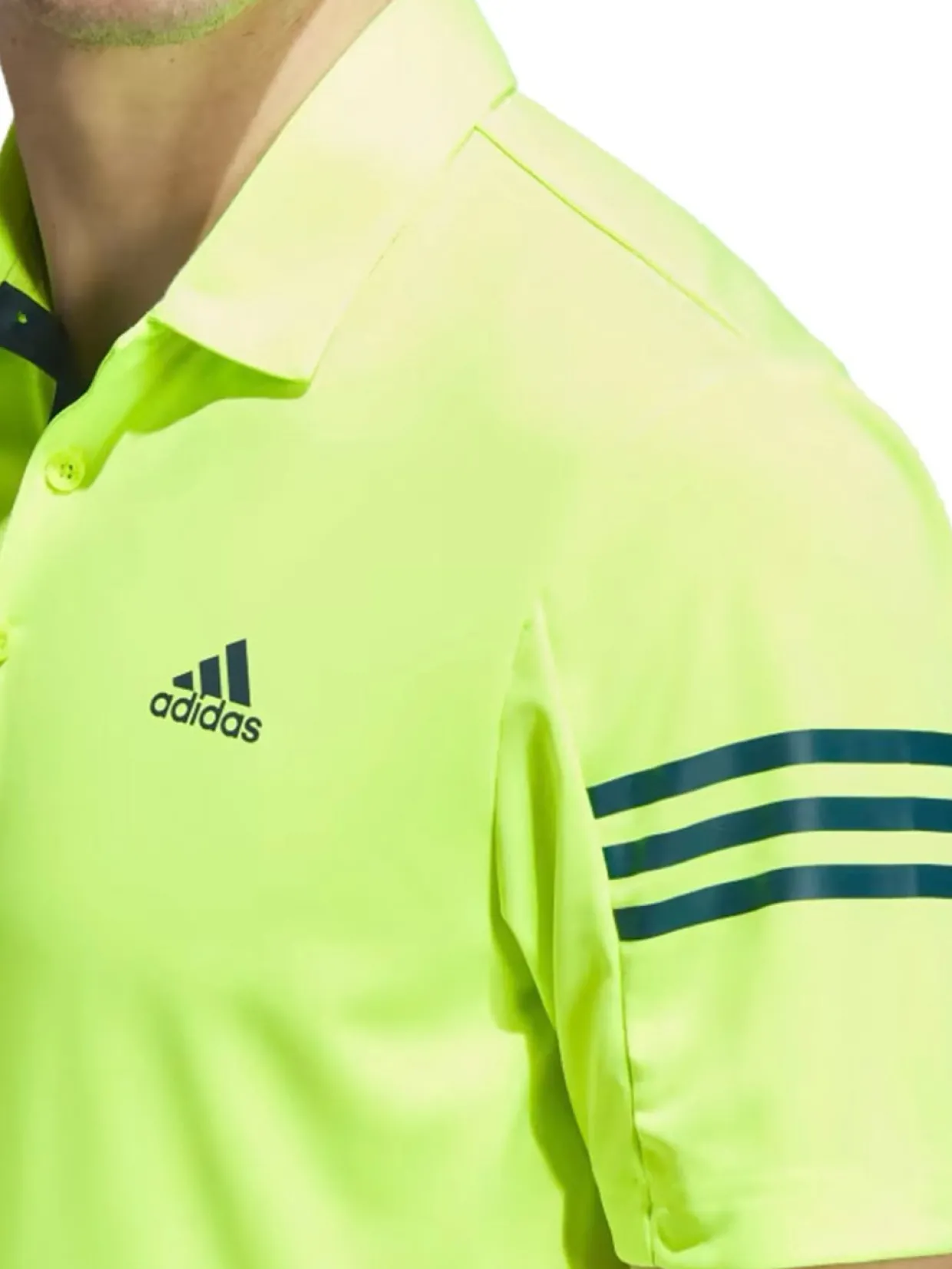 Adidas 3-Stripe Polo Shirt - Lucid Lemon