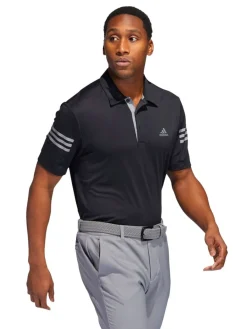 Adidas 3-Stripe Polo Shirt - Black