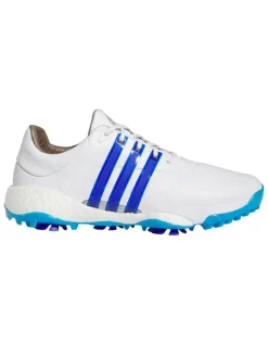 Adidas Tour360 22 Golf Shoes - Ftwr White/Lucid Blue/Silver Met.