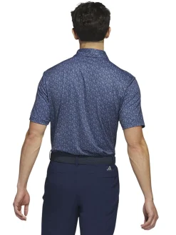 Adidas Ultimate365 Allover Print Golf Polo Shirt - Collegiate Navy