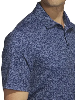 Adidas Ultimate365 Allover Print Golf Polo Shirt - Collegiate Navy