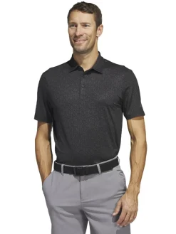 Adidas Ultimate365 Allover Print Golf Polo Shirt - Black