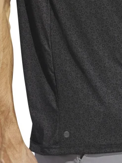 Adidas Ultimate365 Allover Print Golf Polo Shirt - Black