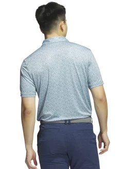 Adidas Ultimate365 Allover Print Golf Polo Shirt - Wonder Blue