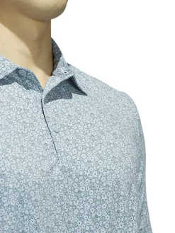 Adidas Ultimate365 Allover Print Golf Polo Shirt - Wonder Blue