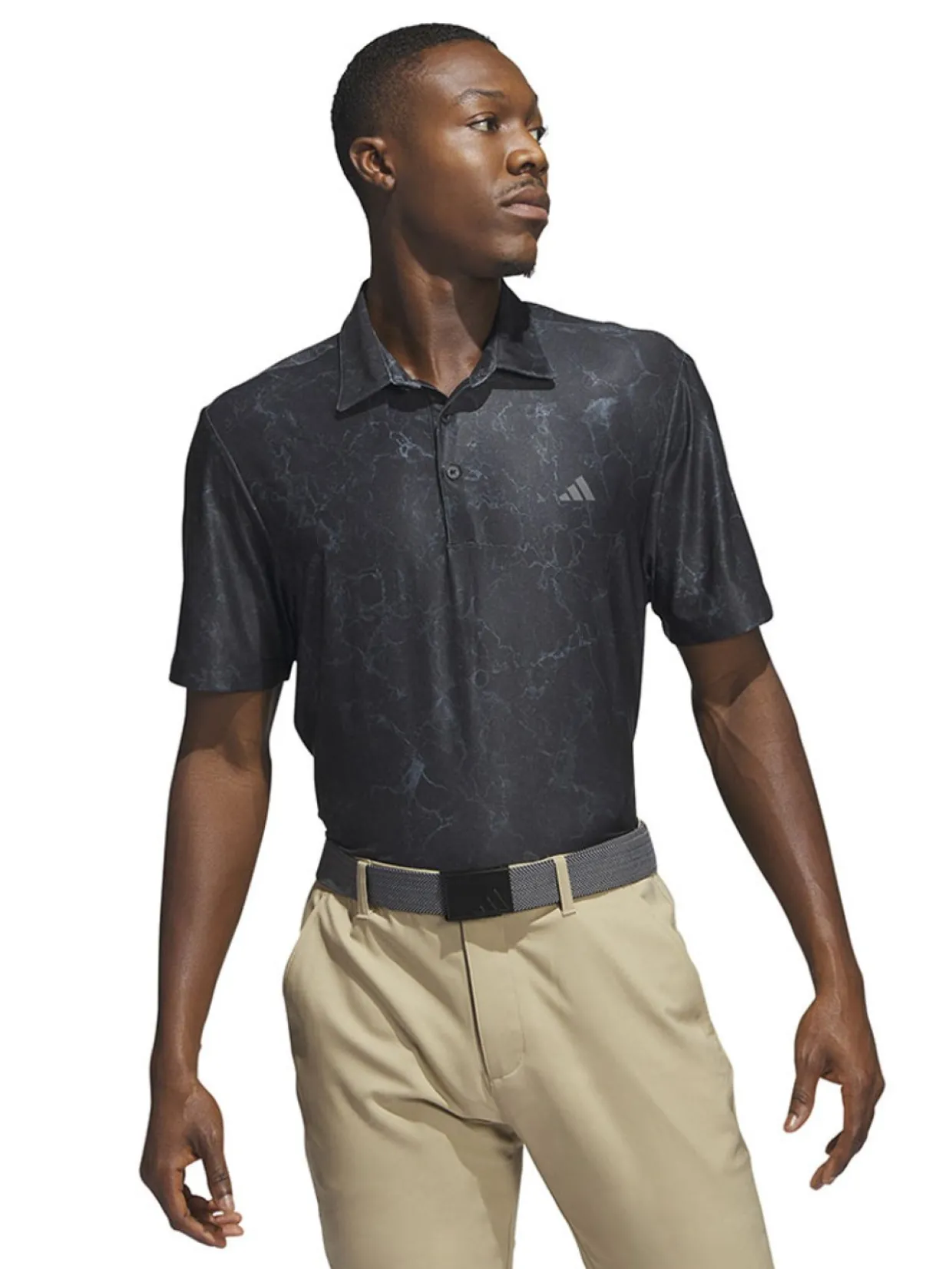 Adidas Ultimate365 Print Polo Shirt - Black