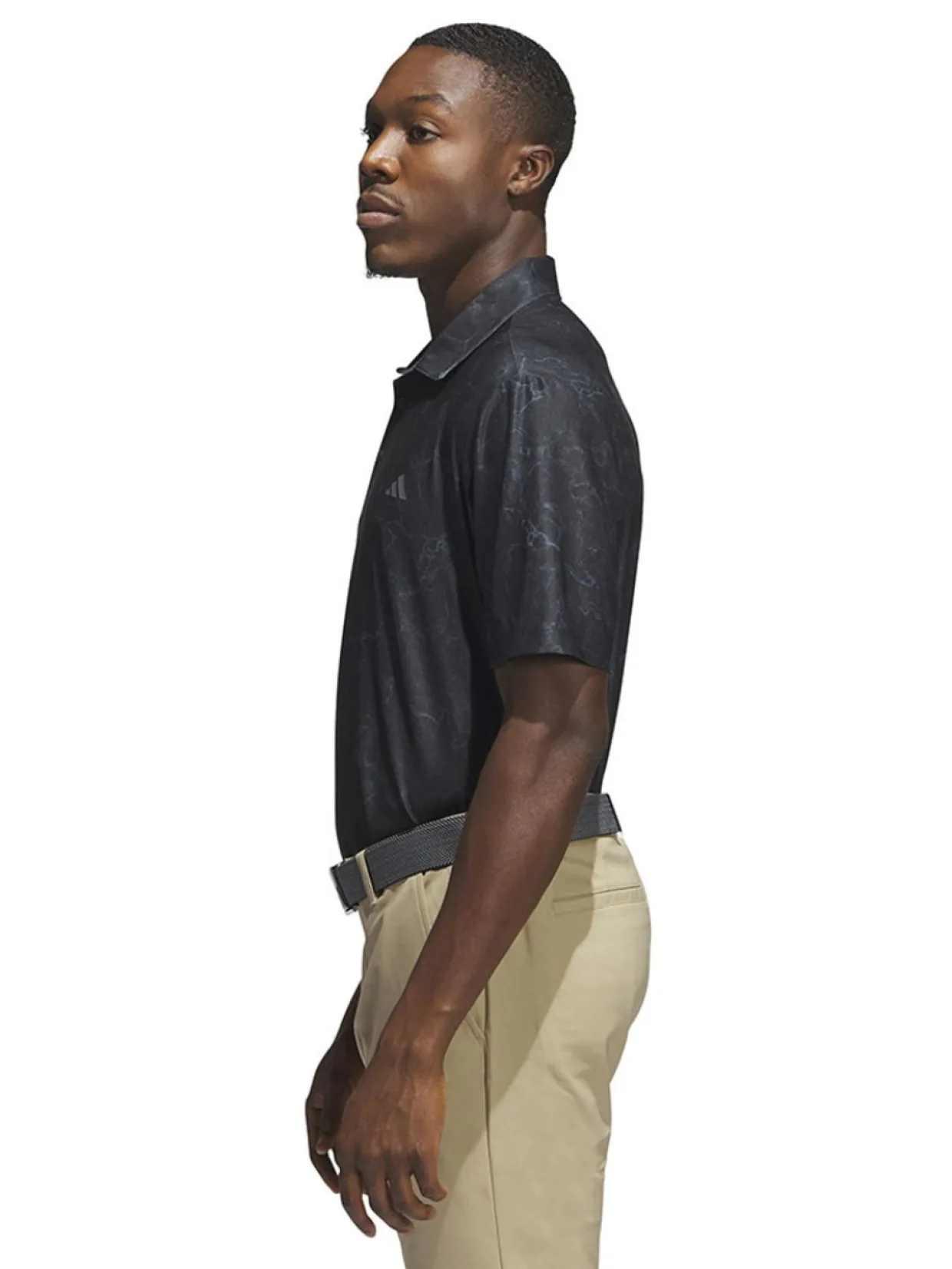 Adidas Ultimate365 Print Polo Shirt - Black